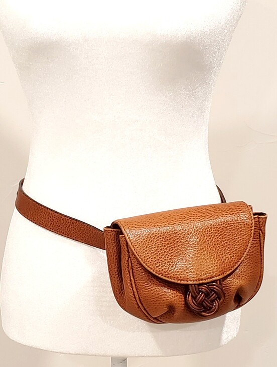 Desmo Handbags - Desmo Italy Luxurious Leather Waist Belt Bag, Textured  British Brown Vtg, EUC